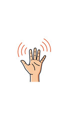 Fototapeta premium Understanding the meaning behind raised hand signals and gestures during presentations and meetings