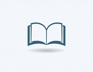 Open book icon symbolizing knowledge and learning on a clean background
