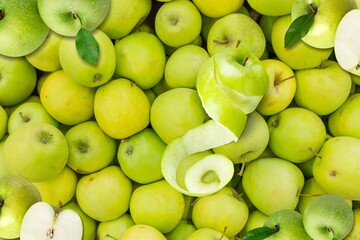 Fresh ripe tasty sweet apples fruits