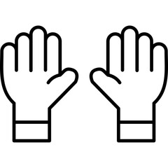 Rubber Gloves Icon Vector Element