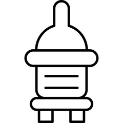 Oil Lamp Icon Vector Element