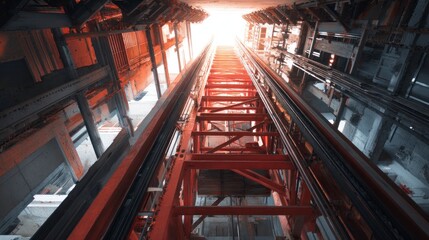 Obraz premium Elevator shaft interior design perspective