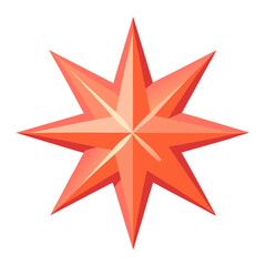 Obraz premium Geometric starburst shape isolated on white background