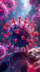Close-up of a virus
