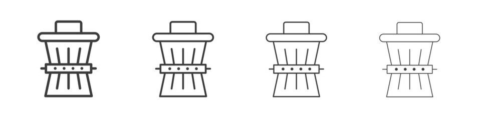 Waste reduction icon symbol. Vector isolated illustration.