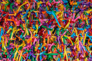 Colorful Ribbons Tied for Sacred Blessings