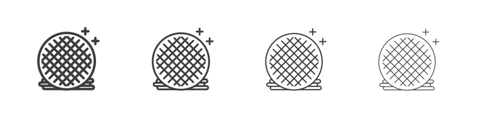 Stroopwafel cookies icon symbol. Vector isolated illustration.