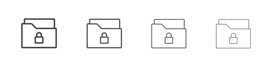 Secret folder icon symbol. Vector isolated illustration.