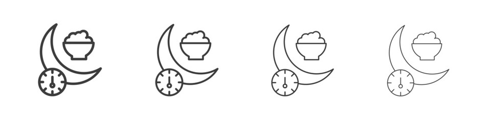 Ramadan iftar icon symbol. Vector isolated illustration.