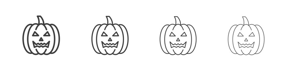 Pumpkin icon symbol. Vector isolated illustration.