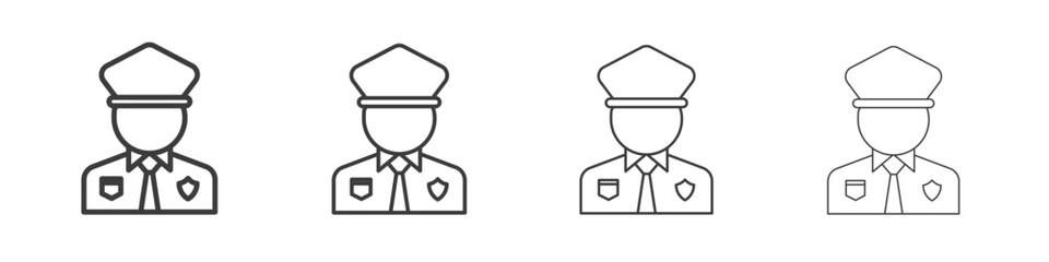 Police icon symbol. Vector isolated illustration.