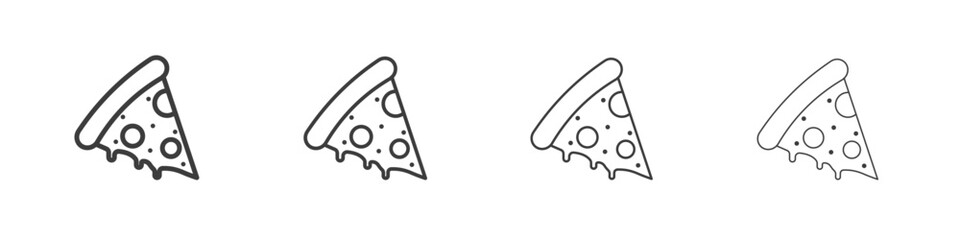 Pizza icon symbol. Vector isolated illustration.