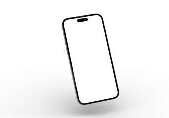 High-quality image of a modern smartphone with a blank screen, perfect for app presentations or website mockups.
