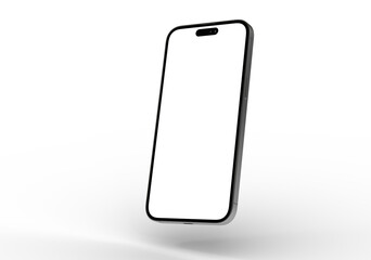 High-quality image of a modern smartphone with a blank screen, perfect for app presentations or website mockups.
