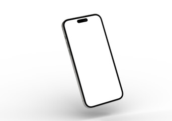 High-quality photo of a modern smartphone with a blank screen, perfect for app presentations or website mockups.