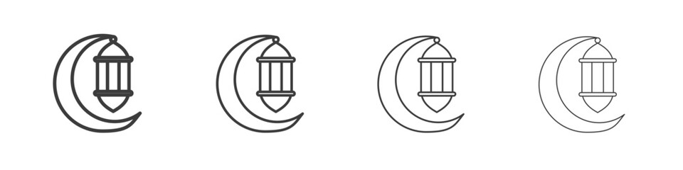 Islamic lantern icon symbol. Vector isolated illustration.