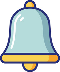 Cartoon bell notification icon alert symbol vector graphic vector