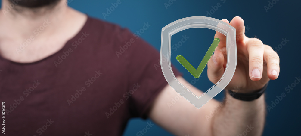 Aufkleber ensuring data security with verified protection. safe and reliable.
