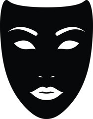 Mysterious black mask concealing identity elegant face design symbolizing secrets vector