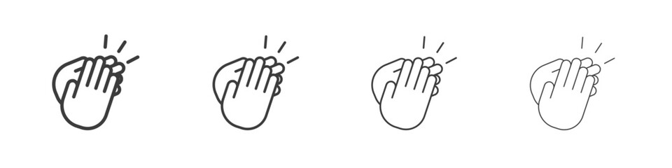 Clapping hands icon symbol. Vector isolated illustration.