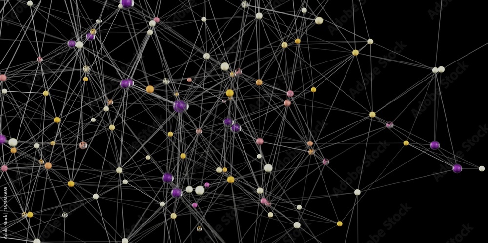Aufkleber abstract background image of a complex network with interconnected nodes. ideal for technology, conn