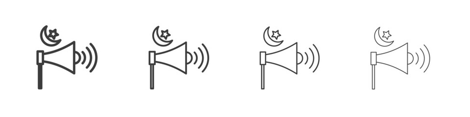 Adzan icon symbol. Vector isolated illustration.