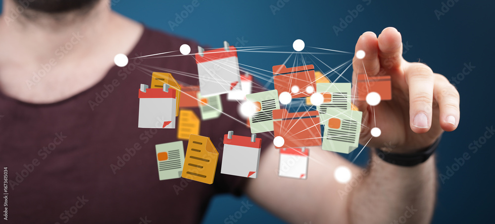 Poster improve organization with digital file management. streamline workflows and boost productivity.