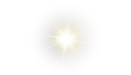 Sunbeam, vector, flare, star, ray glow with radiant brilliance. PNG sparkles in Overlay with transparent shine. Cosmic beam PNG perfect for sunlight, halo, celestial aura, shimmer and bright sky energ