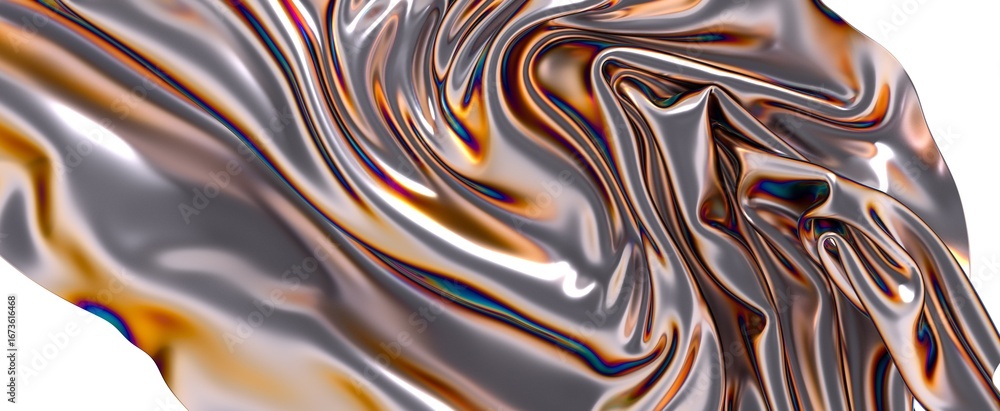 Poster abstract background of metallic fabric with shimmering, iridescent colors. perfect for design projec