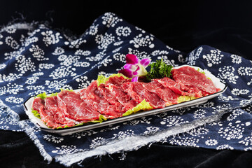 raw meat on a plate