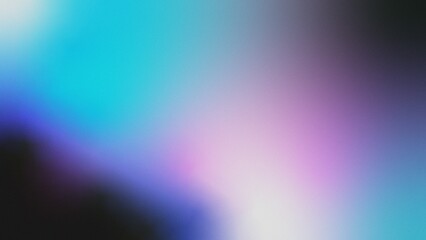 Soft Noise Gradient Texture Banner – Abstract Black, Blue, Green, and Pink Blurred Backdrop with Copy Space