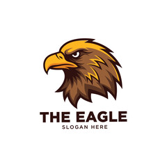 A stylized, powerful eagle head logo with sharp features and a determined gaze, presented against a clean white background, accompanied by the text 