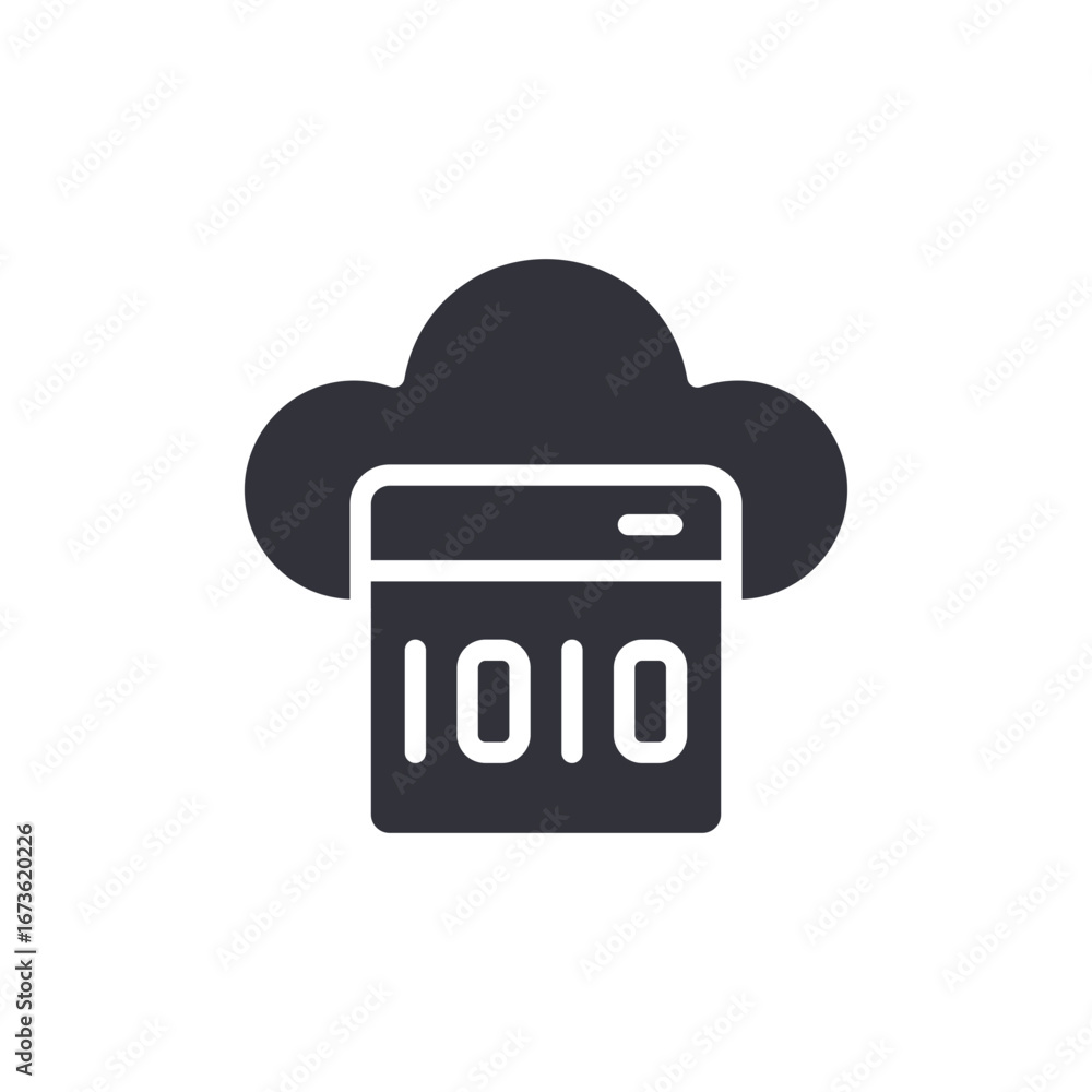 Aufkleber abstract representation of data in the cloud digital storage technology theme