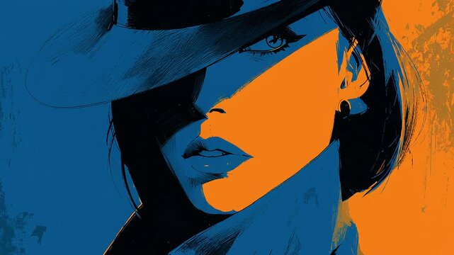 Concept of a woman as a secret agent entangled with the mafia, portrayed as a contract killer.