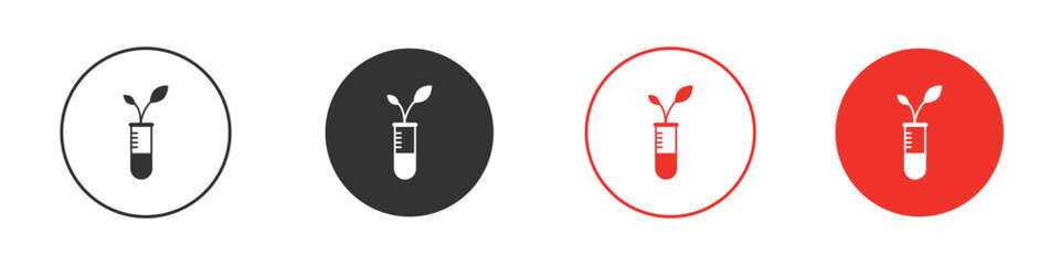 Test tube with plant icon symbol for your website design, logo, app, UI.