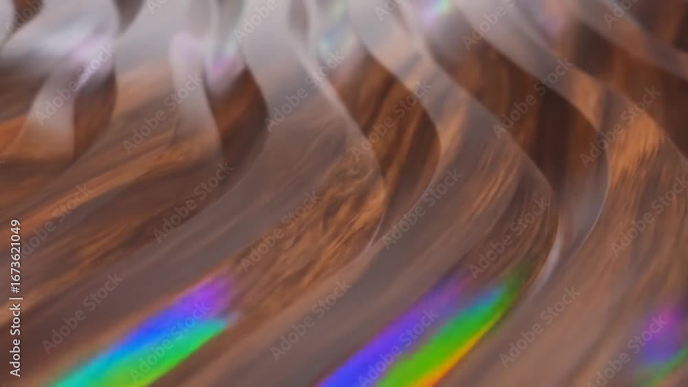 Poster abstract holographic background with iridescent curves and wavy lines metallic texture for modern de