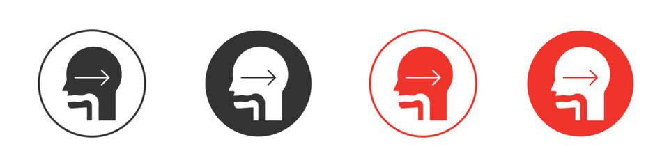 Swallowing reflex icon symbol for your website design, logo, app, UI.