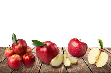 Collection of tasty fresh ripe apple