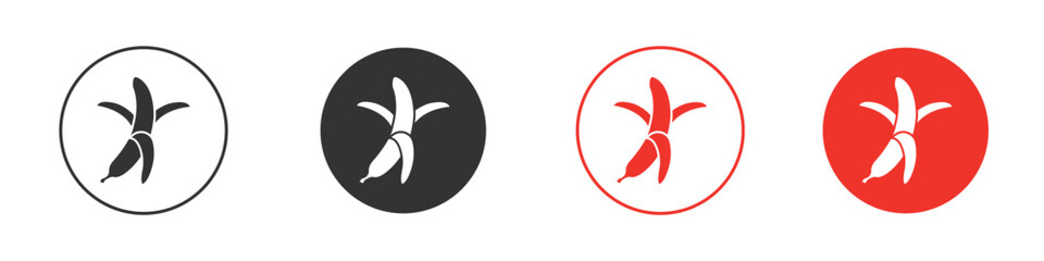 Peeled banana icon symbol for your website design, logo, app, UI.