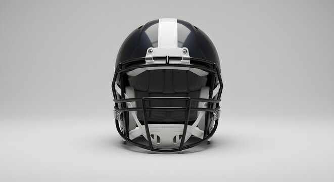 American Football Helmet Isolated on White Background