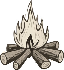 3d rendered illustration of a gold fire vector