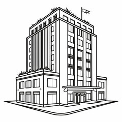 sketch of building