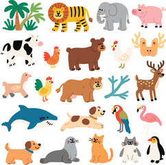 set of animal icons