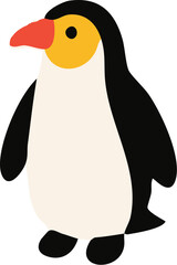 penguin on white
