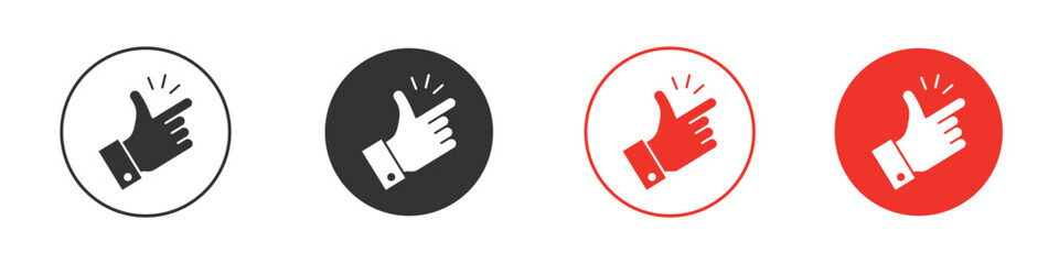 Finger snapping icon symbol for your website design, logo, app, UI.