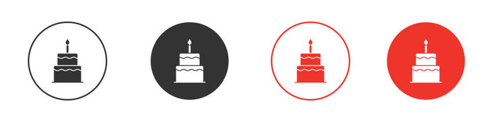 Birthday cake icon symbol for your website design, logo, app, UI.