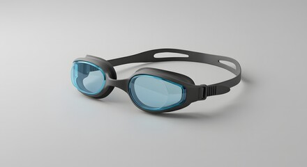 Swim Goggles, Professional Swimming Gear on White Background