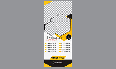 food roll up banner design