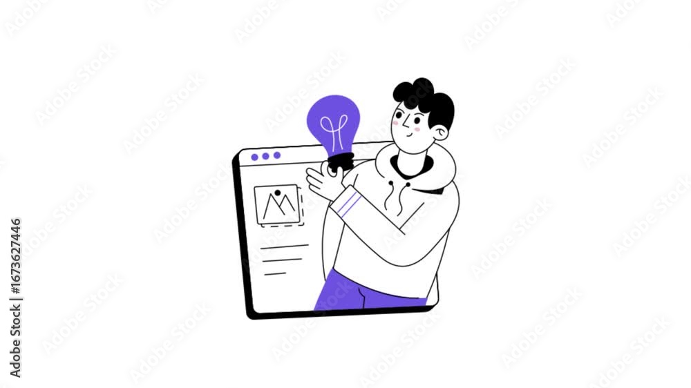 Poster creative web 2d flat animation mp4
