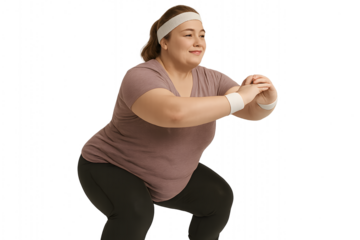 young woman exercising with dumbbell